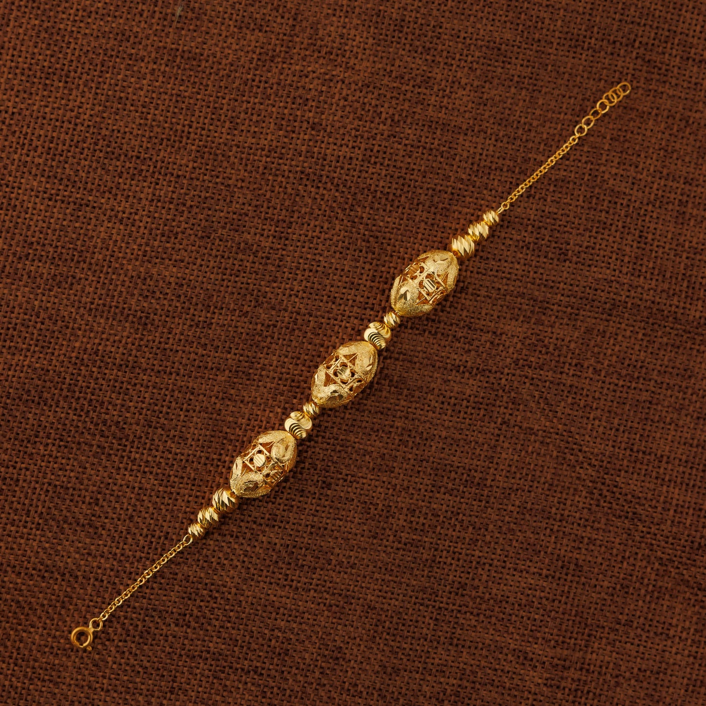 سوار خرز وكرات RP (D61) - فضة عيار 925 ومطلي بالذهب