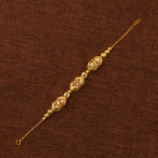 RP Beads & Ball Bracelet (D61) - Silver 925 & Gold Plated
