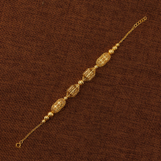 RP Beads & Ball Bracelet (D55) - Silver 925 & Gold Plated
