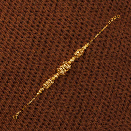 RP Beads & Ball Bracelet (D65) - Silver 925 & Gold Plated