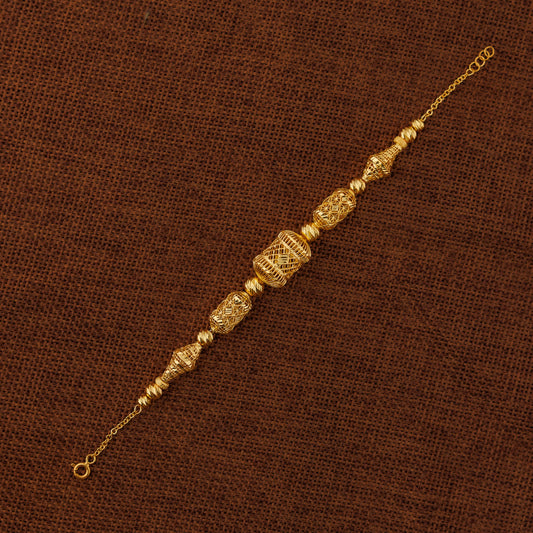 RP Beads & Ball Bracelet (D66) - Silver 925 & Gold Plated