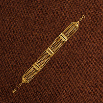 Linked Squares Bracelet (D1) - Silver 925 & Gold Plated