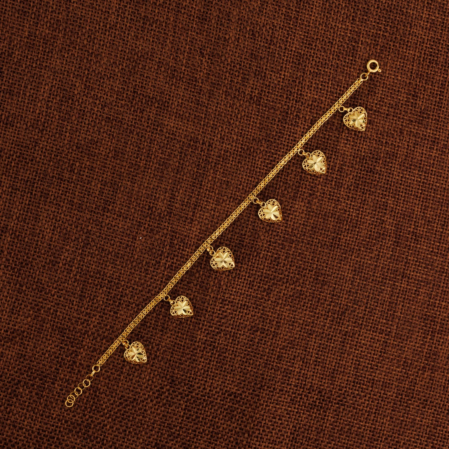 Heart Bracelet (D5) - Silver 925 & Gold Plated