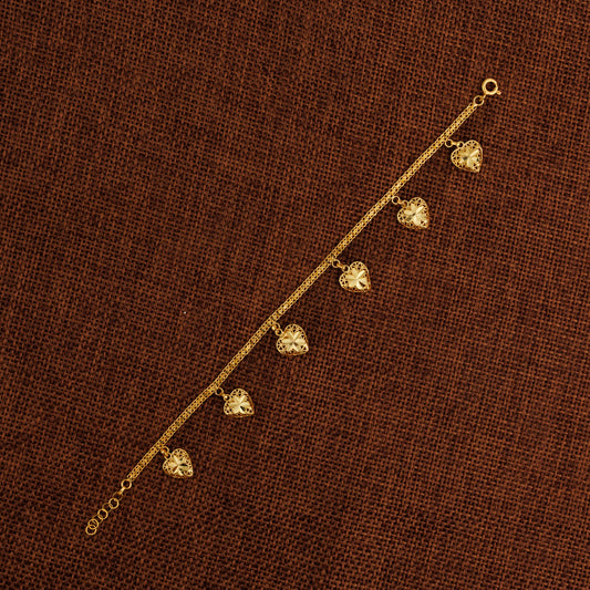 Heart Bracelet (D5) - Silver 925 & Gold Plated