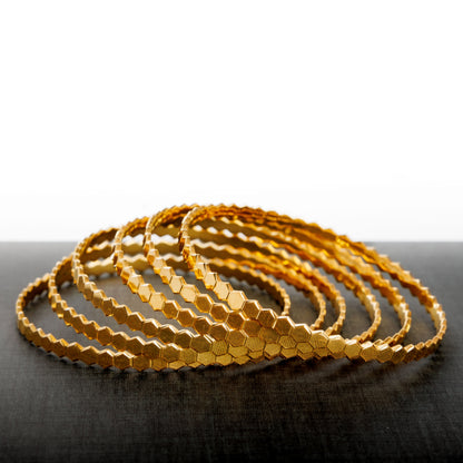 Adult's Bangles (D26-P-K) - Silver 925 & Gold Plated