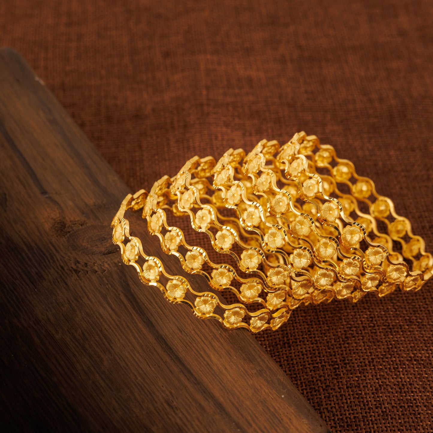 Adult's Bangles (D67-K) - Silver 925 & Gold Plated