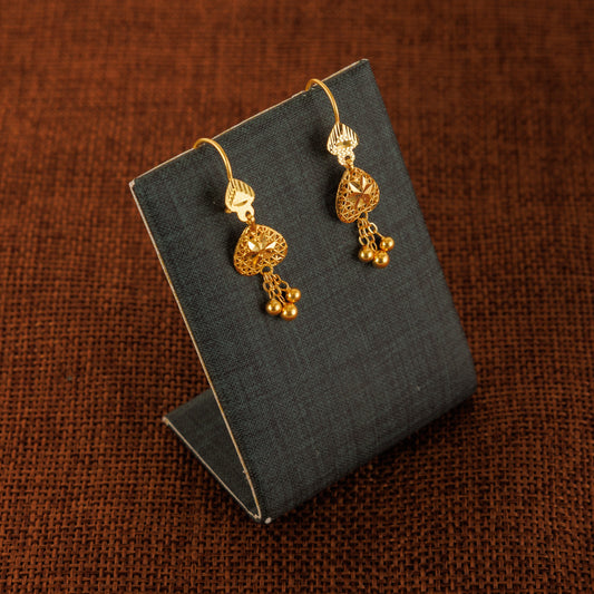 Kid's Heart Earrings (D2) -  925 Silver & 24K Gold Plated