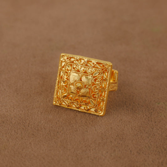 Traditional Ring (151) - Silver 925 & Gold Plated