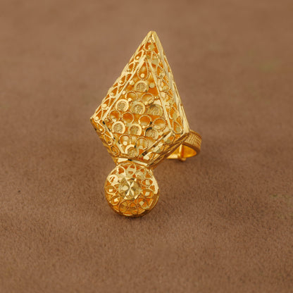 Traditional Ring (134) - Silver 925 & Gold Plated