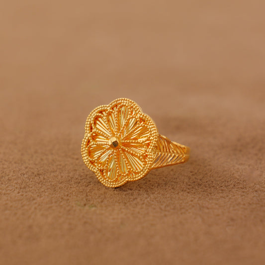 RP Diamond Cut Clover Ring (D1) - Silver 925 & Gold Plated