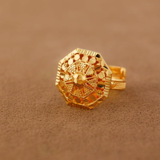 Traditional Ring (157) - Silver 925 & Gold Plated