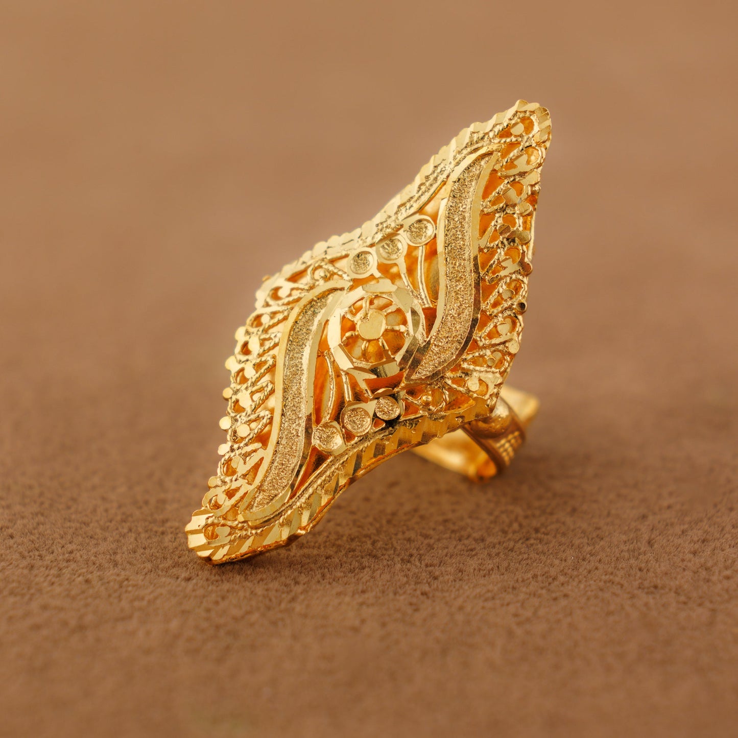 Traditional Ring (158) - Silver 925 & Gold Plated