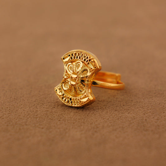 Traditional Ring (155) - Silver 925 & Gold Plated