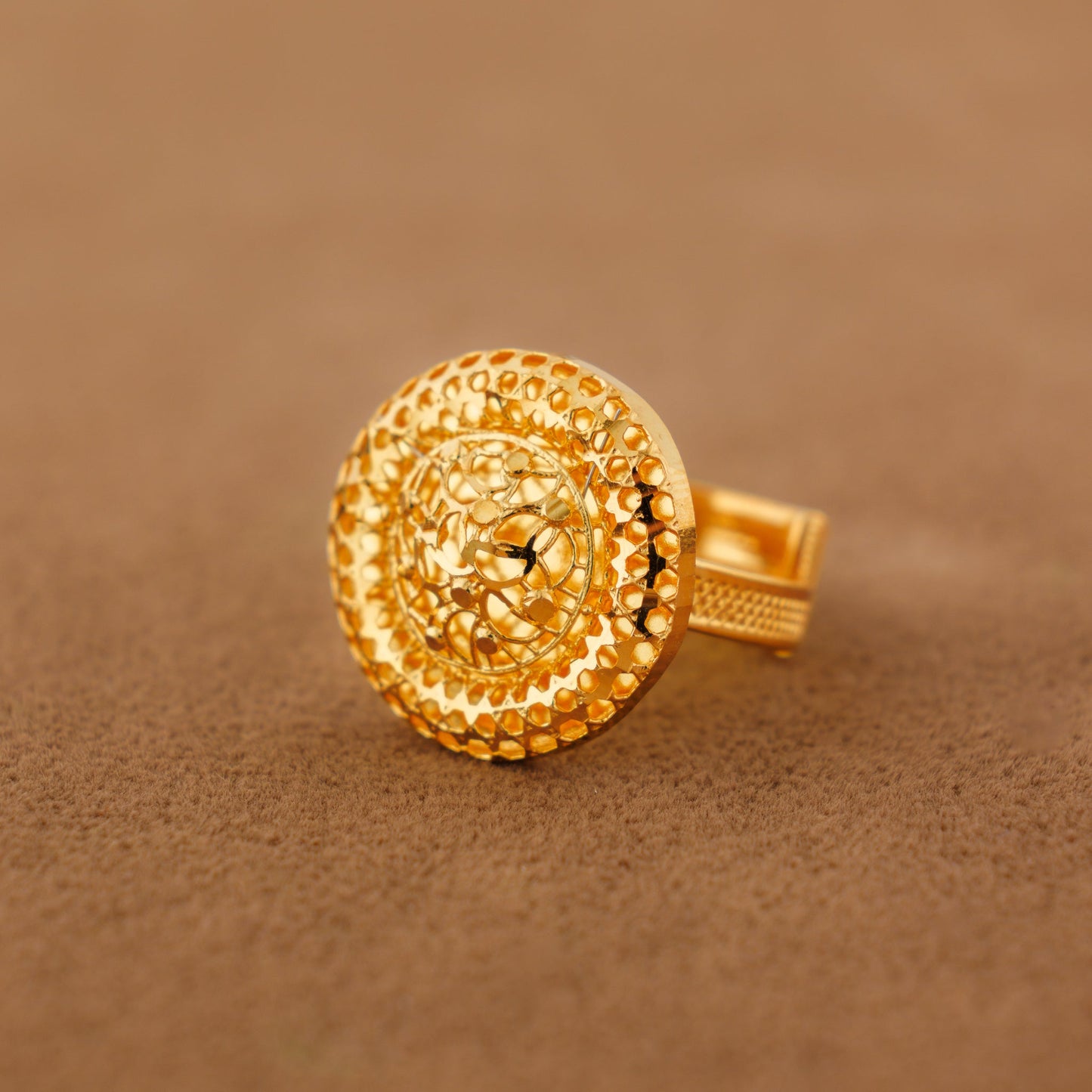 Traditional Ring (165) - Silver 925 & Gold Plated