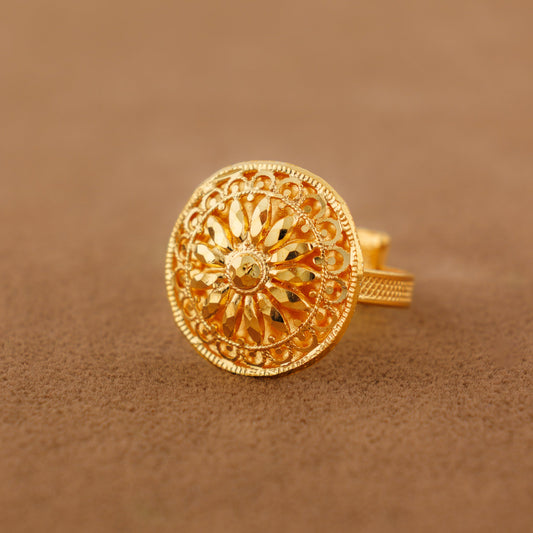 Traditional Ring (156) - Silver 925 & Gold Plated