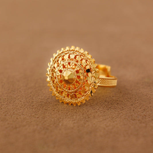 Traditional Ring (159) - Silver 925 & Gold Plated