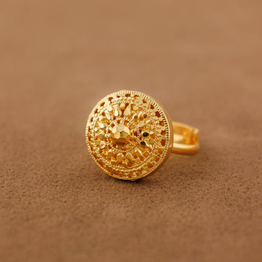 Traditional Ring (154) - Silver 925 & Gold Plated
