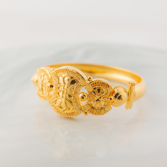 Traditional Casting Kara (D4) - Silver 925 & Gold Plated