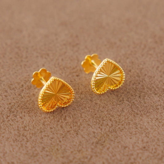 Heart Shape Tops (D5) - Silver 925 & Gold Plated