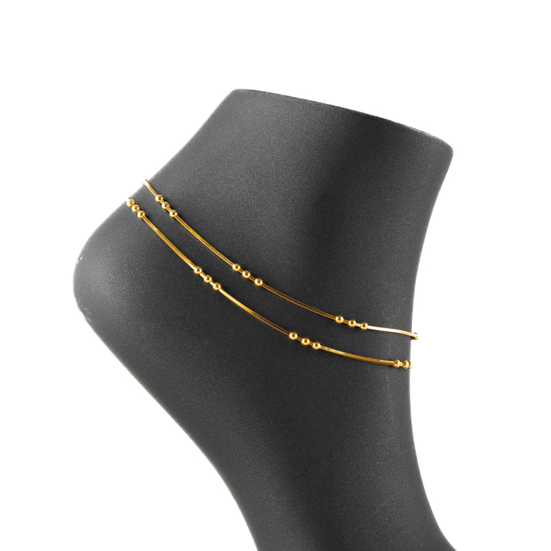 Anklet (D27) - Silver 925 & Gold Plated