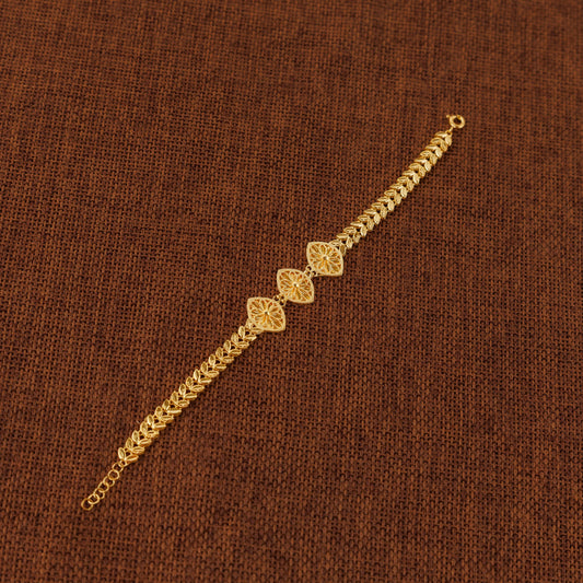 Diamond Cut Marquise Bracelet (D1) - Silver 925 & Gold Plated