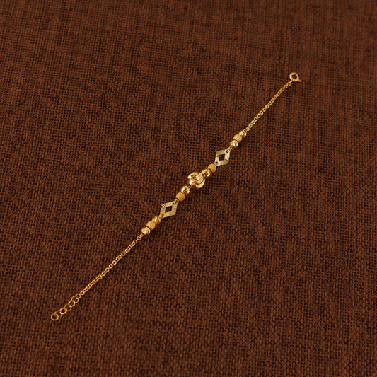 RP Beads & Ball Bracelet (D95) - Silver 925 & Gold Plated