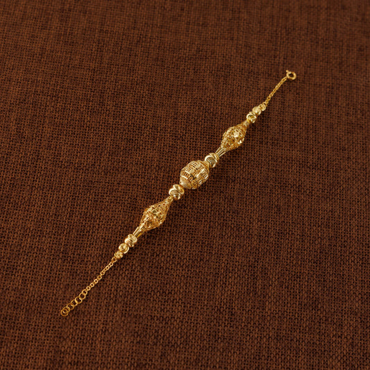 RP Beads & Ball Bracelet (D72) - Silver 925 & Gold Plated