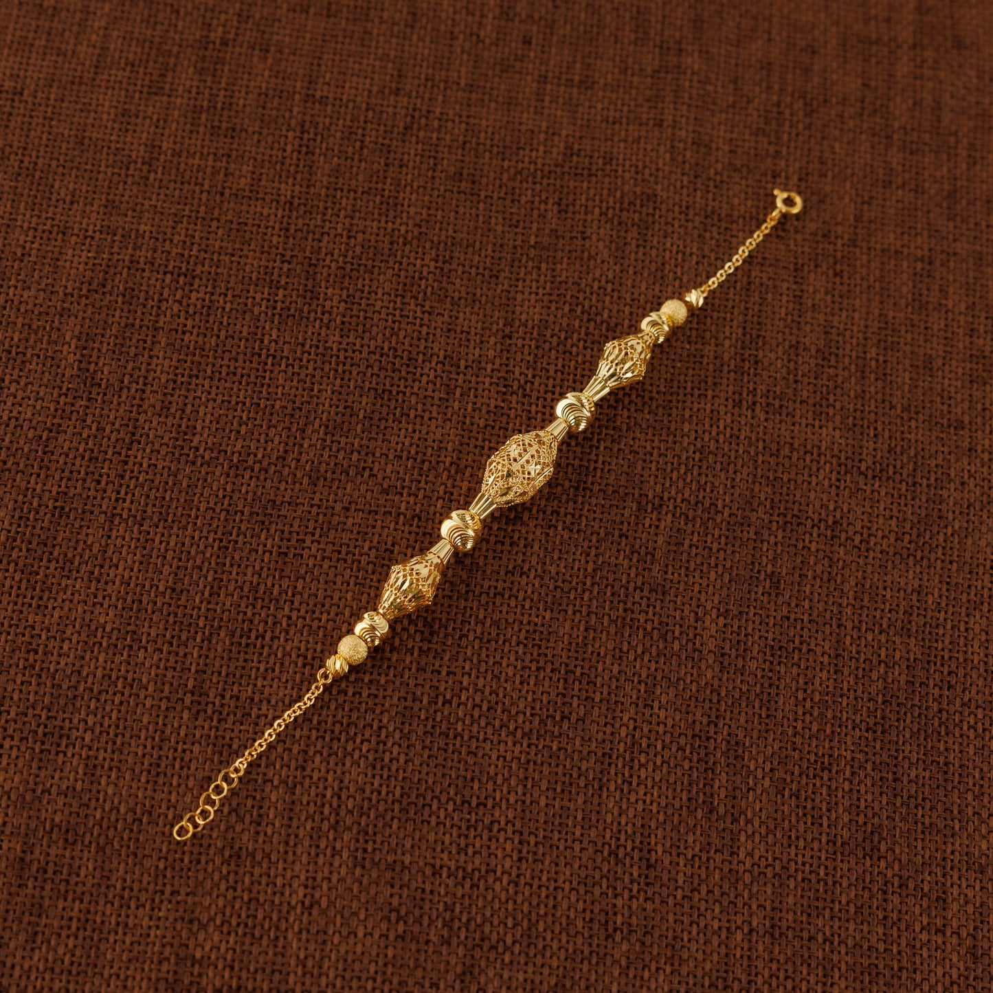 RP Beads & Ball Bracelet (D92) - Silver 925 & Gold Plated