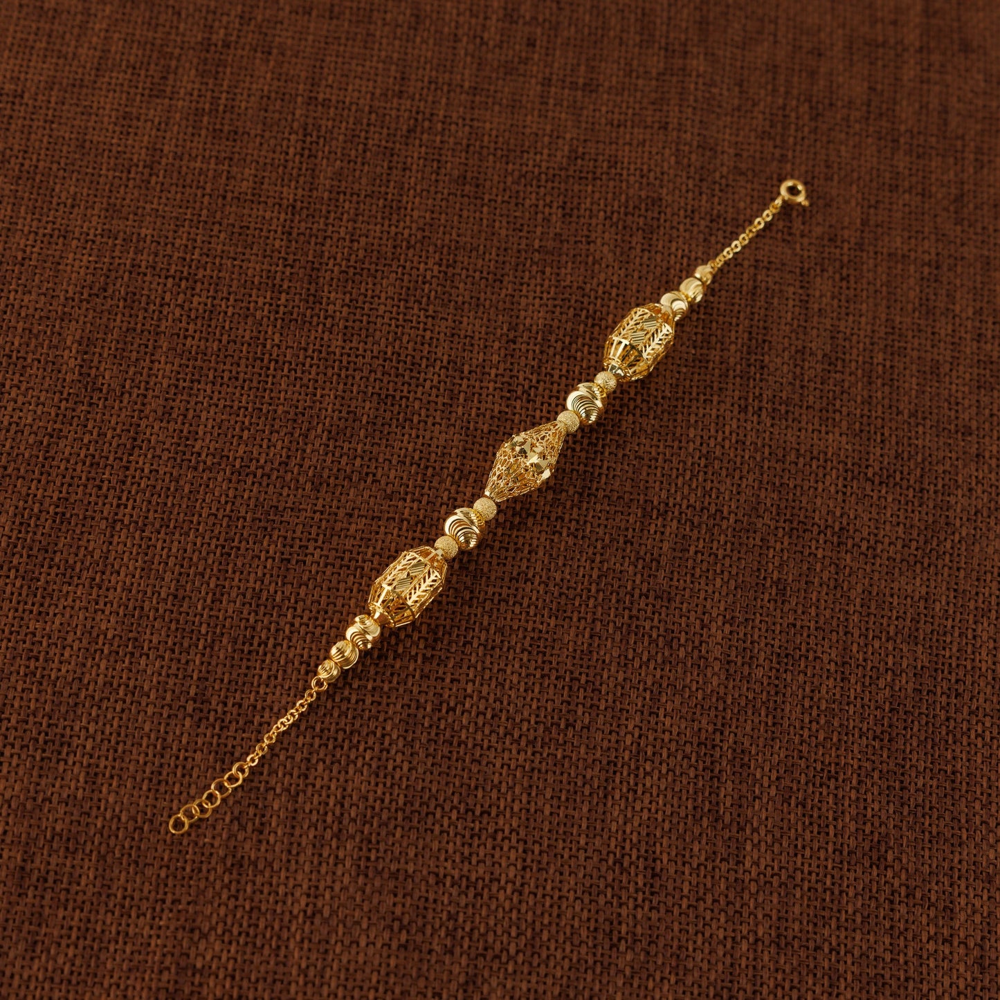 RP Beads & Ball Bracelet (D73) - Silver 925 & Gold Plated