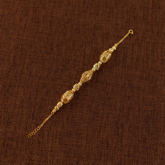 RP Beads & Ball Bracelet (D73) - Silver 925 & Gold Plated