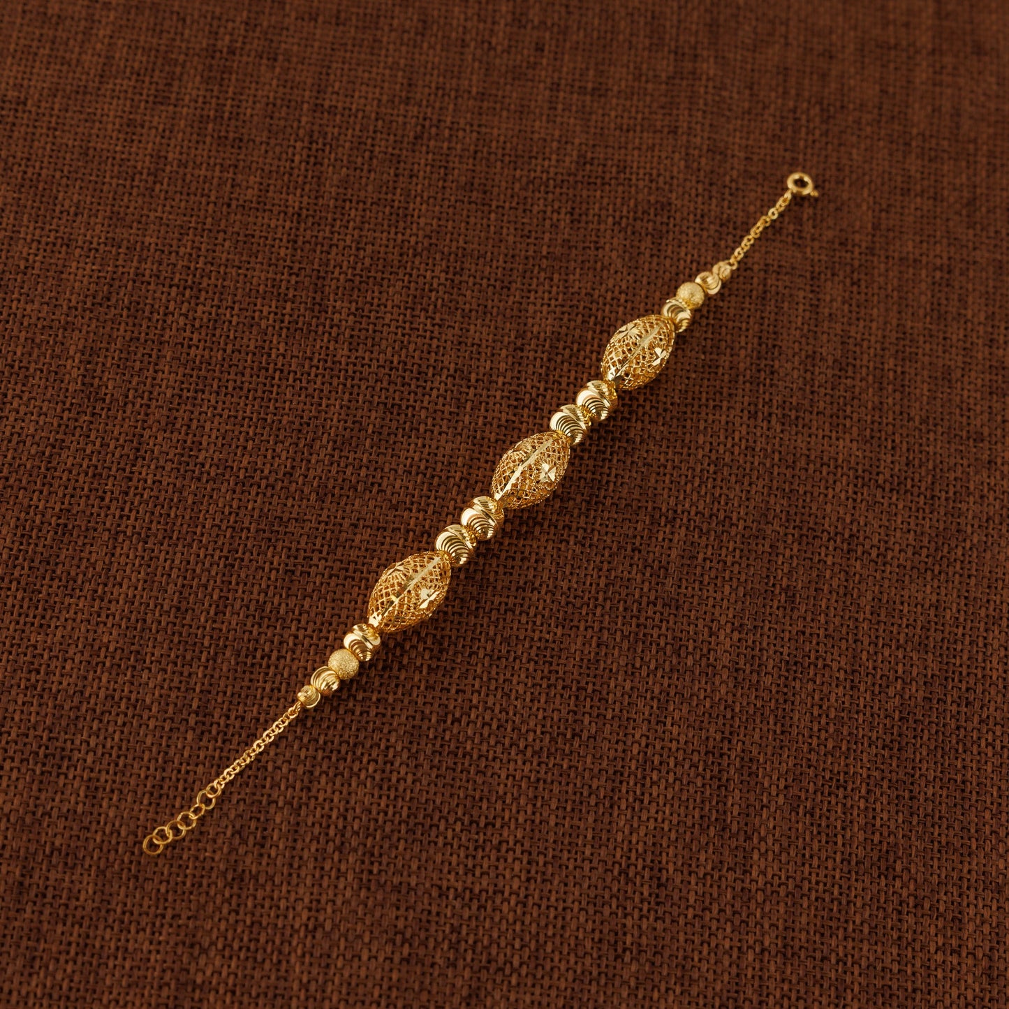 RP Beads & Ball Bracelet (D80) - Silver 925 & Gold Plated