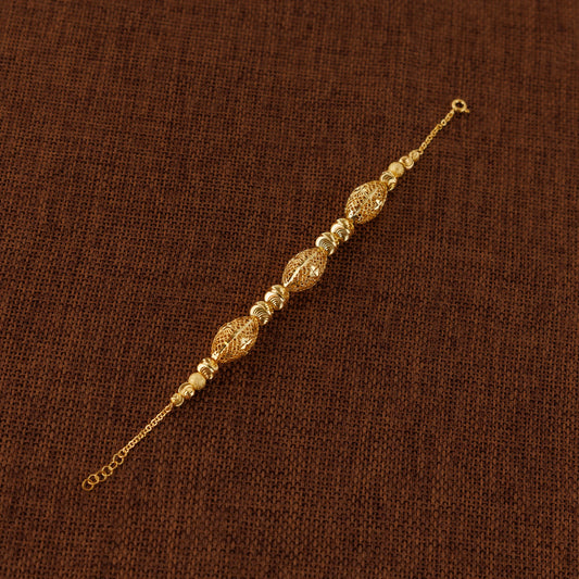 RP Beads & Ball Bracelet (D80) - Silver 925 & Gold Plated