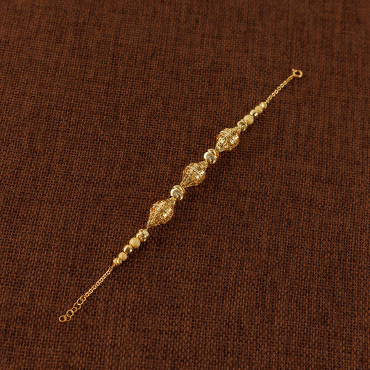 RP Beads & Ball Bracelet (D71) - Silver 925 & Gold Plated