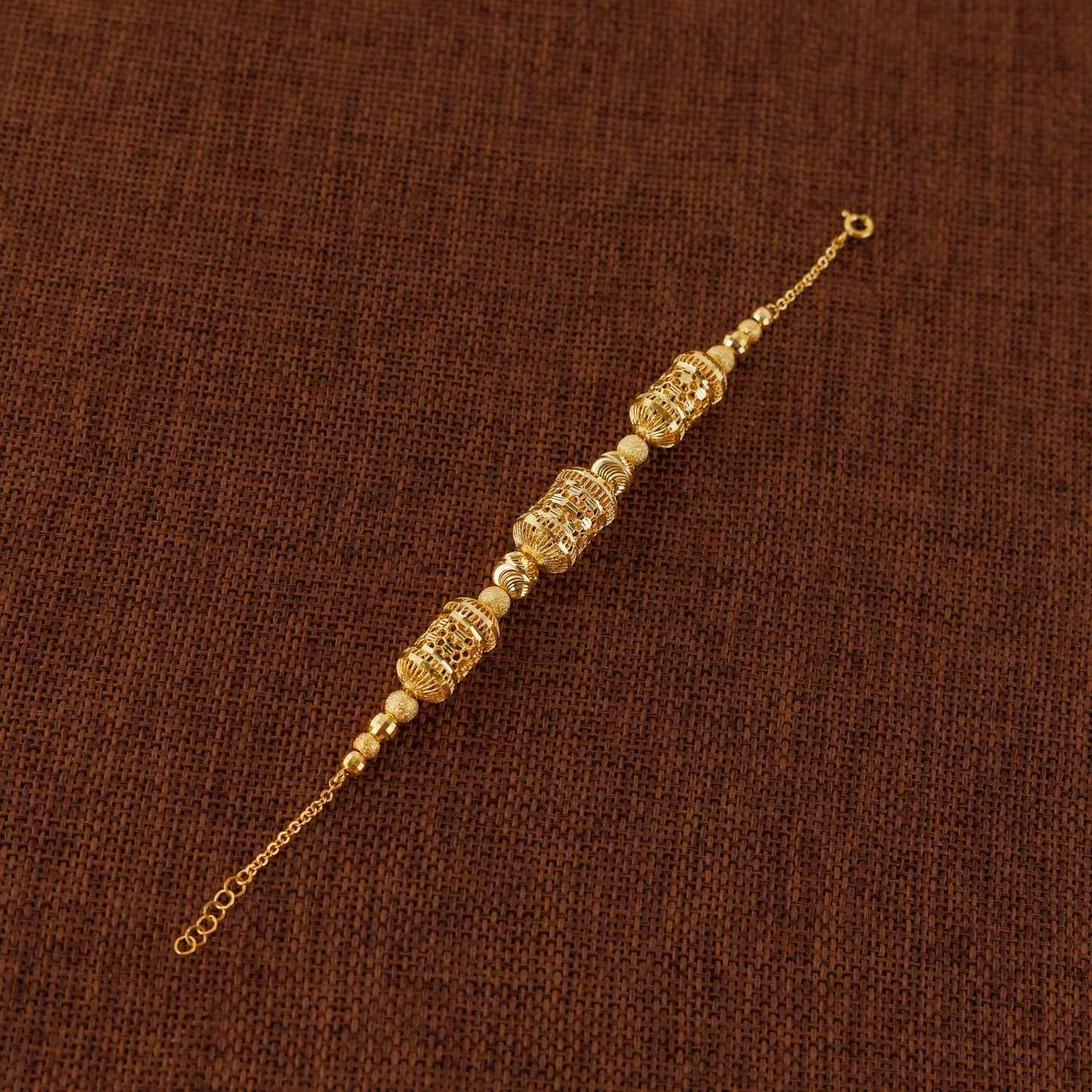 RP Beads & Ball Bracelet (D77) - Silver 925 & Gold Plated