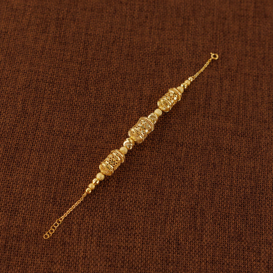RP Beads & Ball Bracelet (D77) - Silver 925 & Gold Plated