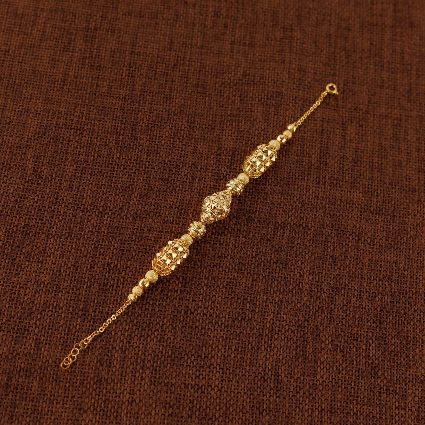 RP Beads & Ball Bracelet (D78) - Silver 925 & Gold Plated