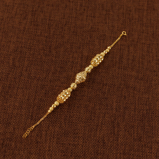 RP Beads & Ball Bracelet (D78) - Silver 925 & Gold Plated
