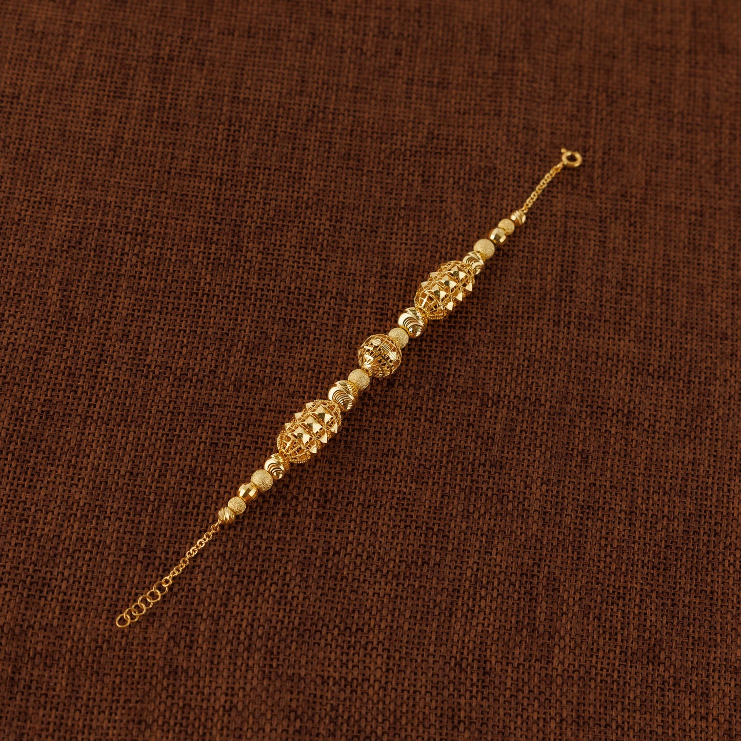 سوار RP Beads & Ball (D76) - فضة 925 ومطلي بالذهب
