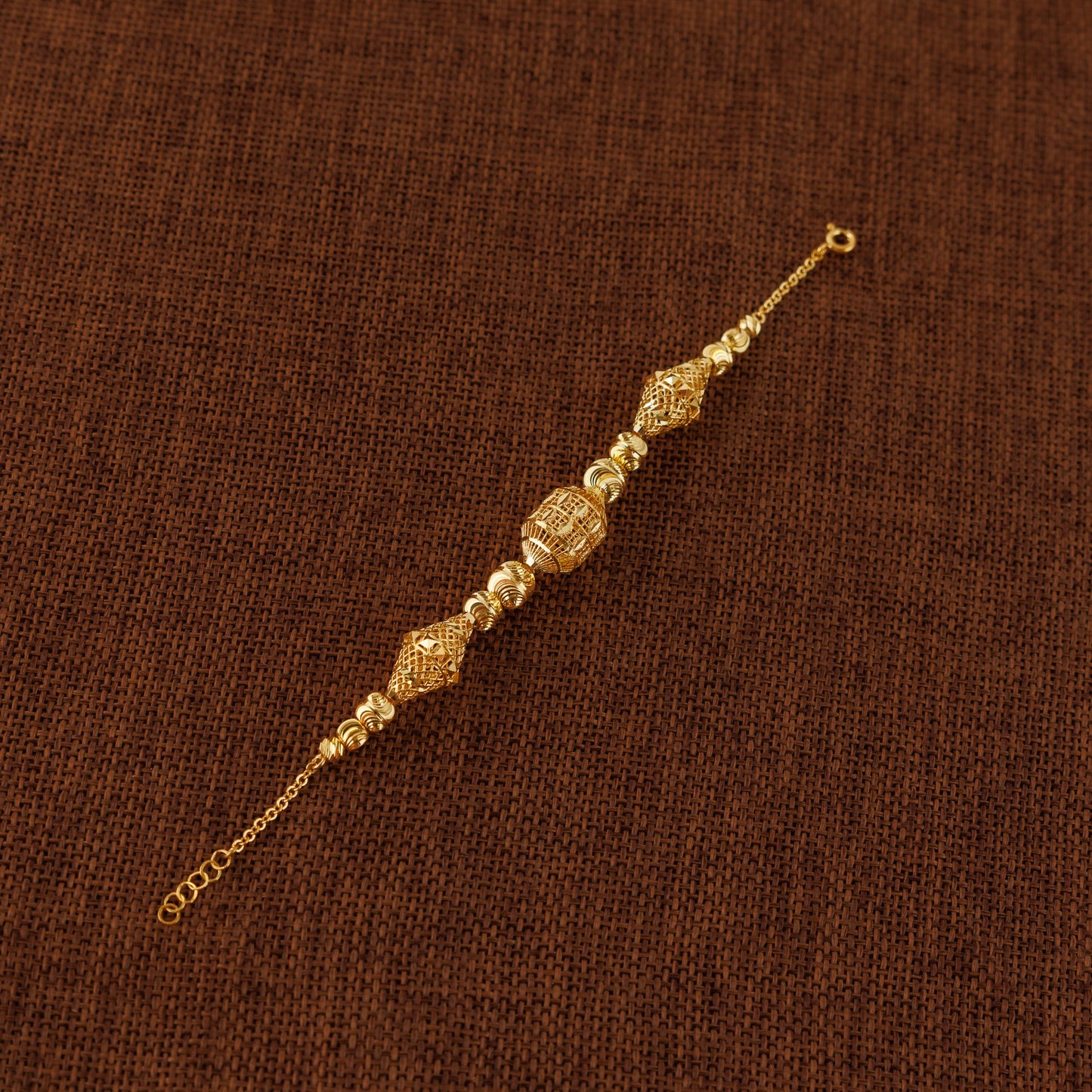 RP Beads & Ball Bracelet (D85) - Silver 925 & Gold Plated