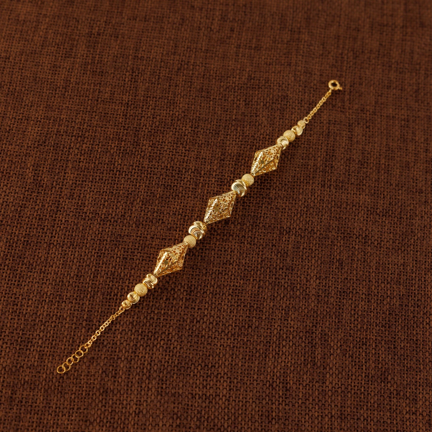 RP Beads & Ball Bracelet (D79) - Silver 925 & Gold Plated