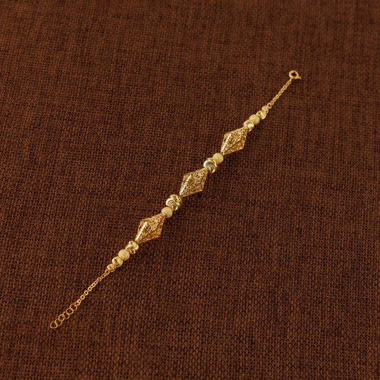 RP Beads & Ball Bracelet (D79) - Silver 925 & Gold Plated