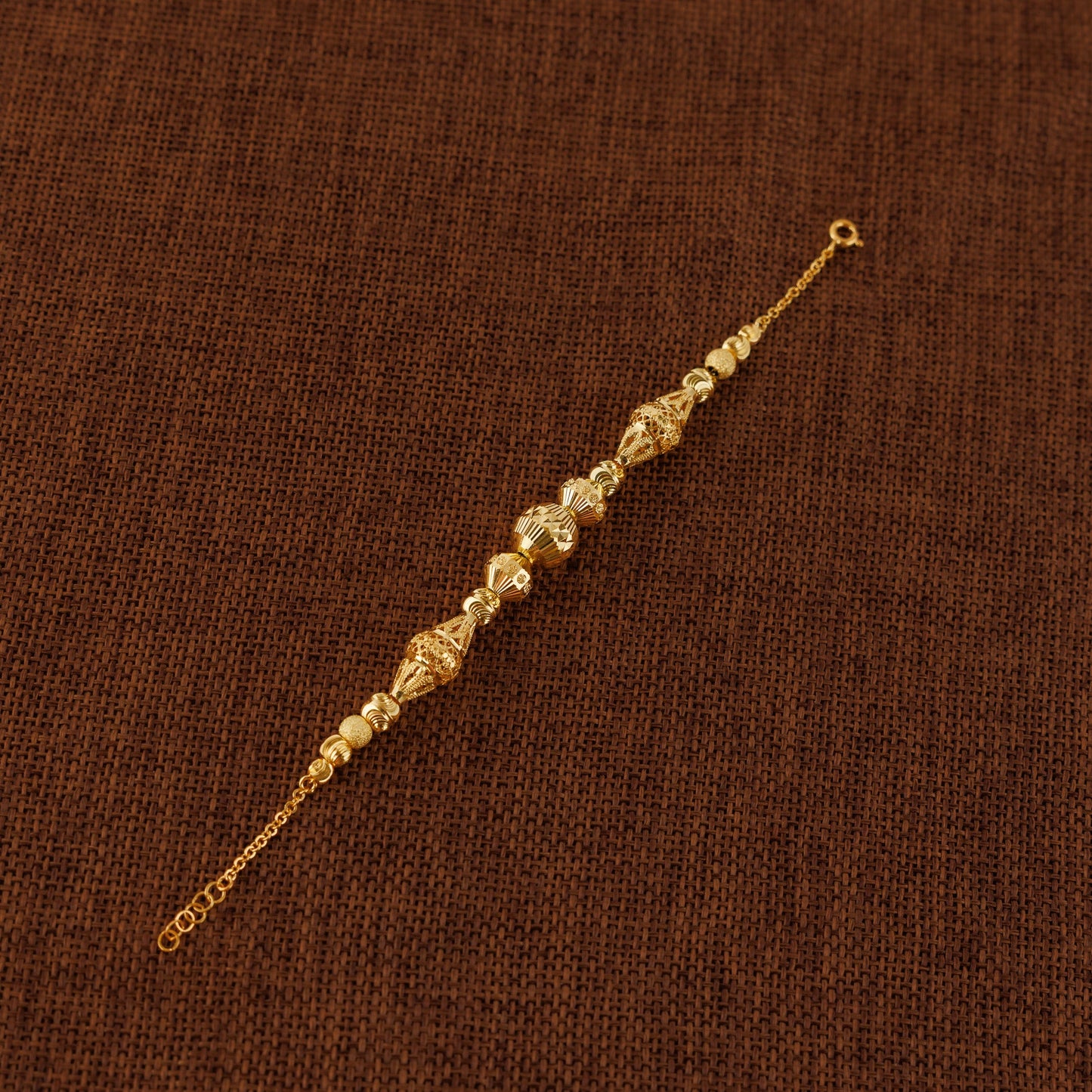 RP Beads & Ball Bracelet (D89) - Silver 925 & Gold Plated
