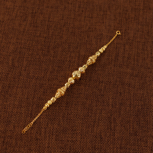 RP Beads & Ball Bracelet (D89) - Silver 925 & Gold Plated