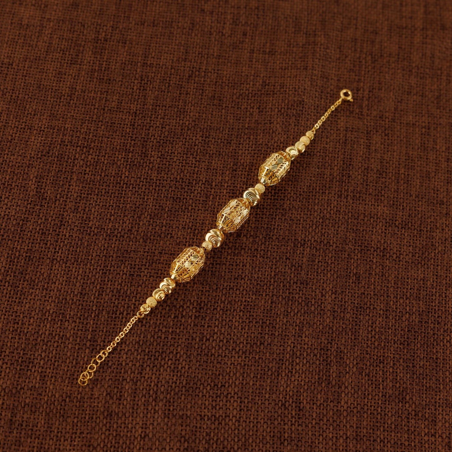 RP Beads & Ball Bracelet (D82) - Silver 925 & Gold Plated