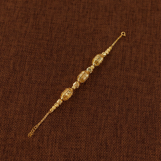 RP Beads & Ball Bracelet (D82) - Silver 925 & Gold Plated