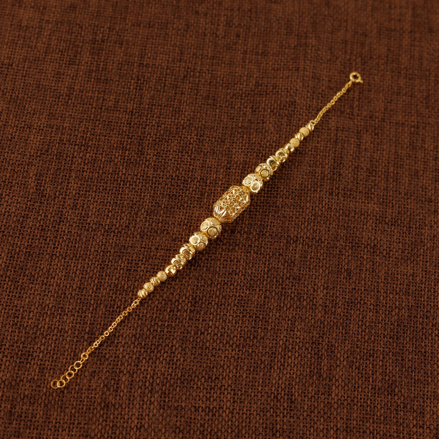 RP Beads & Ball Bracelet (D84) - Silver 925 & Gold Plated