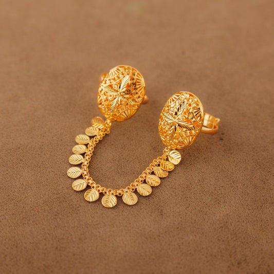 Twin Ring Chain (D5) - Silver 925 & Gold Plated