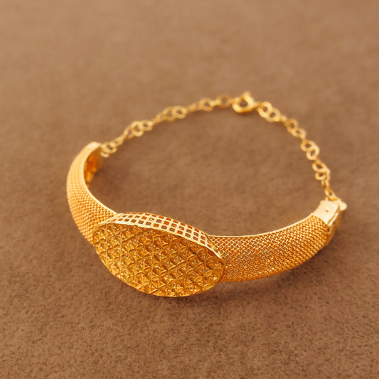 RP Cuff Bracelet (D40) - Silver 925 Gold Plated