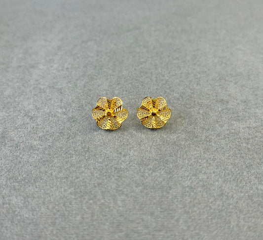 Flower Tops (AD12) - 925 Silver & 24K Gold Plated