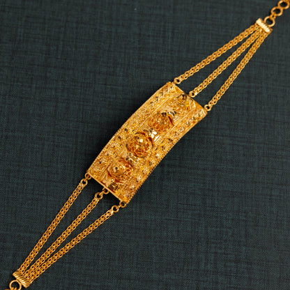 (4 Piece) Big Mushawak Bracelet - Silver 925 & Gold Plated